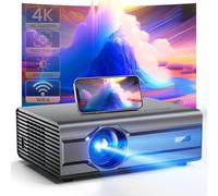 [Auto Focus] 4K Projector with WiFi6 and Bluetooth 5.2, 700ANSI Native 1080P Outside Outdoor Video Gaming Projectors Smart Home Movie Proyector Support Auto 6D Keystone for iOS/Android/TV Stick Black