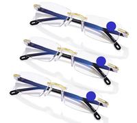 Auto Focus Glasses Self Adjusting, 3Pcs Blue Blocker Glasses, Auto Focus Self Adjusting for Eye Strain with Dynamic Vision Technology, HD Lenses for Men & Women