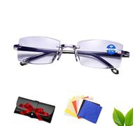 Auto Focus Glasses Self Adjusting, Crystal Blue Intelligent Glasses - Multi-Focus Reading Glasses For Men & Women, Effortless Near-To-Far Vision,Blue Light Filter For Daily Use (1pc,2.5X)