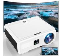 [Auto Focus & Keystone] 4K Projector for Android TV with Prime Video Bulit-in, 1300 Lumens Ansi Outdoor Home Theater Projector 4K+ with WiFi 6 & Bluetooth, 50% Zoom & 500", More