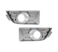 Auto Fog Light Lamp Bezel Set Silvery Metal Compatible With 2007 2010 | Fits Front Bumper; Replacement Part For Specified Vehicle Years