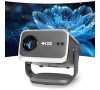 Auto Foucus Projector with WIFI & Bluetooth, 4K support, Native 1080P, Screen Adjustable, 180° rotatable Stand, 3D Stereo Sound & Auto Keystone Video Projector, Compatible with TV Stick/HDMI/USB