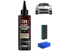 Auto Glass Scratch Care Polishing Fluid, 2025 Upgraded Liquid Glass Car Polish, Anti-Fog Hydrophobic Coating Spray, 3 In 1 Oil Film Cleaning Brush For Car Windows for Remover, Waxes, Oils and More