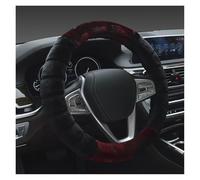 Auto Handlebar On The Steering-Wheel Winter Super Soft Plush Creative Stitching Car Steering Wheel Cover Universal Steering Wheel Protector(A-Black)