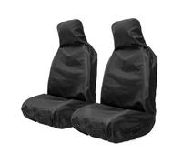 AUTO HIGH Waterproof Car Seat Covers Set, Universal Auto Seat Cover, Heavy Duty Nylon Car Seat Protectors, Black - 2 x Fronts