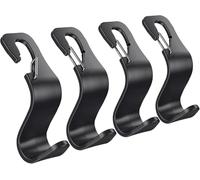Auto Hooks Car Hangers 4 Pcs, Organizer Seat Headrest Hooks Durable Backseat Hanger Storage Universal for SUV Truck Vehicle