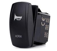 Auto Horn Toggle Switch, Kuuleyn Rocker Switch, 12V-24V 3 Pin Horn On-Off Rocker Toggle Switch for Car Caravan RV Boat Marine