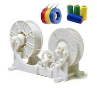 Auto Industrial Filament Respooler, 3D Electric Spool Rewinder with Wide Material Compatibility, Printing Filament Winder, High Efficiency Winding, for 3D Printing Enthusiasts, Welders(White)