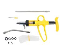 Auto Injector Syringe, 5ml Adjustable Drench Gun with Metal Head & Comfort Handle, Easy to Operate Feeding Syringe with Clear Scale for Cattle, Goat, Pig, Cow