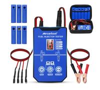 Auto Injector Tester with 8 Pulse Modes Pressure Tester Set with 6 Nozzles Petrol Injection Pump Injector Cleaner Set Dual Power, 1M Cable