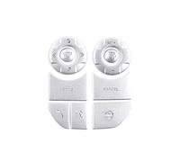 Auto Interior for Land for Rover for Discovery 5 LR5 for Range for Rover for Sport for Vogue Car Steering Wheel Button Trim Stickers(Style A Silver)