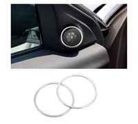 Auto Interior for Land for Rover for Range for Evoque Convertible for Ember for Edition 2013-2017 Car Door Audio Speaker Cover Trim Sticker Interior Accessories Car Interior Trim(Silver)