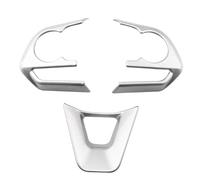 Auto Interior for Toyota for RAV4 for Corolla for Avalon 2019 2020 2021 Car Steering Wheel Button Panel Cover Trim Sticker Accessories(369 Clock Silver)