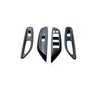 Auto Interior Parts Accessory For Toyota For Yaris For Cross 2020-2023 ABS Black Window Switch Decoration Steering Wheel Frame Cover Trim(Model D LHD)