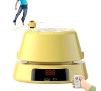 Auto Jump Trainer,Rechargeable Jump Rope Machine,Wireless Skipping Rope with Counter,Smart Electronic Skipping Rope with Remote Control & 10 Speed for Adult Kids Home Fitness (Yellow)