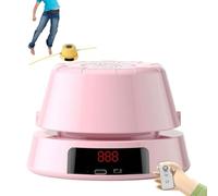 Auto Jump Trainer,Rechargeable Jump Rope Machine,Wireless Skipping Rope with Counter,Smart Electronic Skipping Rope with Remote Control & 10 Speed for Adult Kids Home Fitness (Pink)