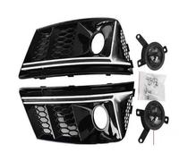 Auto Left Right Front Chrome Bumper Fog Light Grill Cover Racing Grills With ACC Set For A4 B9 S4 2017 2018 2019