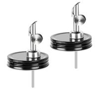 Auto-locking Flip Dispenser Spouts Moonshine Pour Cap,for Regular Mouth 2.75Inch Mason Jar, Free Flow Canning Jar Pouring, for Olive Oil Vodka Moonshine Liquid Salad Dressing,No Jar(Black)