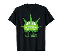 Auto Mechanic Cars and Weed Need Pot Smoker Cars & Marijuana T-Shirt, Men, Black, 3X-Large