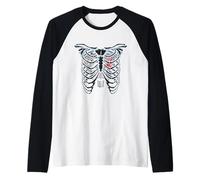 Auto Mechanic Engineer Car Enthusiast Engine Skeleton Raglan Baseball Tee