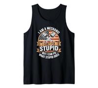 Auto Mechanic Fixer Design with Tool Expertise Tank Top