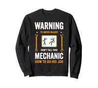Auto Mechanic Funny Saying Warning To Avoid Injury Mechanic Sweatshirt
