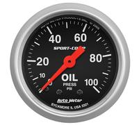 Auto Meter 3321 Sport-Comp Mechanical Oil Pressure Gauge, 2.3125 in.
