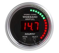 Auto Meter 3378 Sport-Comp 2-1/16" Full Sweep Electric Wideband Air/Fuel Kit with Sensor