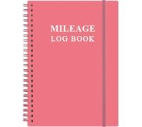 Auto Mileage Log Book for Taxes,Vehicle Maintenance Log Book,Mileage Tracker for Car with Mileage, Pink