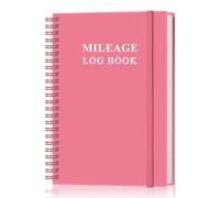 Auto Mileage Log Book for Taxes,Vehicle Maintenance Log Book,Mileage Tracker for Car with Mileage, Pink