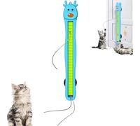Auto Motion Flying Rope Cat Exerciser, Automatic Wall Mounted Interactive Play System with Silent Motor, Hands-Free Stimulation for Indoor Cats to Reduce Boredom & Boost Activity (Blue)