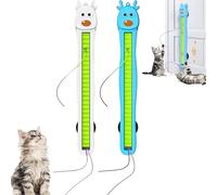 Auto Motion Flying Rope Cat Exerciser, Automatic Wall Mounted Interactive Play System with Silent Motor, Hands-Free Stimulation for Indoor Cats to Reduce Boredom & Boost Activity (Blue+White/2PCS)