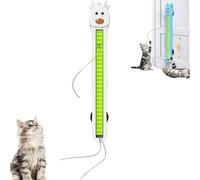 Auto Motion Flying Rope Cat Exerciser, Automatic Wall Mounted Interactive Play System with Silent Motor, Hands-Free Stimulation for Indoor Cats to Reduce Boredom & Boost Activity (White)