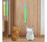 Auto Motion Flying Rope Cat Toy, Automatic Electric Flying Rope Cat Toy, Electric Wall Mounted Interactive Cat Toy for Indoor Cats, from Lazy to Crazy, Automatic, for Walls, Windows & Doors (Blue)