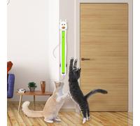 Auto Motion Flying Rope Cat Toy, Automatic Electric Wall Mounted Interactive Cat Toy, Electric Wall Mounted Cat Teaser, Smart 360° Flexible String Movement Kitten Toys (White)