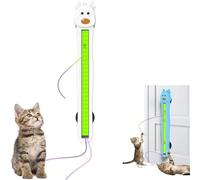 Auto Motion Flying Rope Cat Toy, Automatic Electric Wall Mounted Interactive Cat Toy, Flying Rope With Adjustable Modes For Cats, From Lazy To Crazy, Hands-Free Exercise, For Indoor Cats (White)
