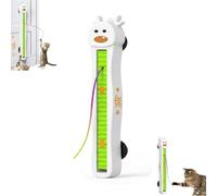 Auto Motion Flying Rope Cat Toy, Automatic Electric Wall Mounted Interactive Cat Toy for Indoor Cats, from Lazy to Crazy, Hands-Free Exercise and Boredom Relief, for Kittens & Adult Cats (WHITE)