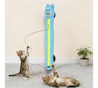 Auto Motion Flying Rope Cat Toy, Automatic Electric Wall Mounted Interactive Toy for Indoor Cats, Quiet Motor Hands-Free Exercise String Teaser for Boredom Relief - Lazy to Crazy (Blue) (Blue)
