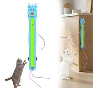 Auto Motion Flying Rope Cat Toy, Automatic Motion Flying Rope Cat Toy, Electric Wall Mounted Interactive Cat with Quiet Motor Technology - No Hands, for Walls, Windows & Doors (A)