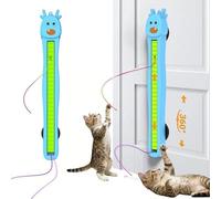 Auto Motion Flying Rope Cat Toy - From Lazy To Crazy, Automatic Electric Wall Mounted Interactive Cat Toy for Indoor Cats, Hands-Free Motion, Boredom Relief & Daily Exercise (Blue)