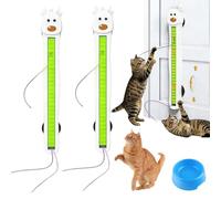 Auto Motion Flying Rope Cat Toy, From Lazy to Crazy, Automatic Electric Wall Mounted Interactive Cat Toy for Indoor Cats, Smart 360° Flexible Hands-Free Quiet USB Powered (2 PCS)