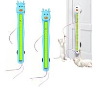 Auto Motion Flying Rope Cat Toy - from Lazy to Crazy, Automatic Electric Wall Mounted Interactive Cat Toy for Indoor Cats, Hands-Free Exercise, Boredom Relief & Daily Exercise (Blue*2)