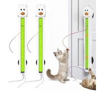 Auto Motion Flying Rope Cat Toy - From Lazy To Crazy, Automatic Electric Wall Mounted Interactive Cat Toy for Indoor Cats, Hands-Free Motion, Boredom Relief & Daily Exercise (2PCS-White)