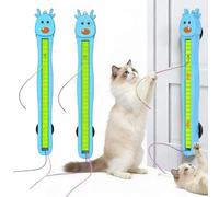 Auto Motion Flying Rope Cat Toy - From Lazy To Crazy, Automatic Electric Wall Mounted Interactive Cat Toy for Indoor Cats, Hands-Free Motion, Boredom Relief & Daily Exercise (2PCS-Blue)