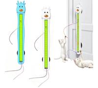 Auto Motion Flying Rope Cat Toy - from Lazy to Crazy, Automatic Electric Wall Mounted Interactive Cat Toy for Indoor Cats, Hands-Free Exercise, Boredom Relief & Daily Exercise (White) (White*2)