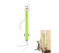 Auto Motion Flying Rope Cat Toy - From Lazy to Crazy, Built with Quiet Motor Technology, Automatic Electric Wall Mounted Interactive Cat Toy, Hands-Free Exercise & Boredom for Indoor Cats (green)