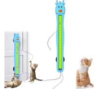 Auto Motion Flying Rope Cat Toy - From Lazy to Crazy, Electric Wall-Mounted Interactive Cat Toy, Fun Motorized Wand, Smart Flexible Flying Rope Cat Toy, Keeps Cats Active (Blue)