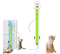 Auto Motion Flying Rope Cat Toy - From Lazy to Crazy - Electric Wall Mounted Interactive Cat Toy, Hands-Free Exercise & Boredom Relief, Daily Exercise for Indoor Cats and Dogs (White)