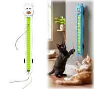 Auto Motion Flying Rope Cat Toy from Lazy to Crazy, Hands-Free Interactive Wall Mounted Cats Toy, Automatic Rotating Teaser with Prey-Like Movement, Increase Exercise for Indoor (A)
