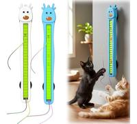 Auto Motion Flying Rope Cat Toy from Lazy to Crazy, Hands-Free Interactive Wall Mounted Cats Toy, Automatic Rotating Teaser with Prey-Like Movement, Increase Exercise for Indoor (A+B)
